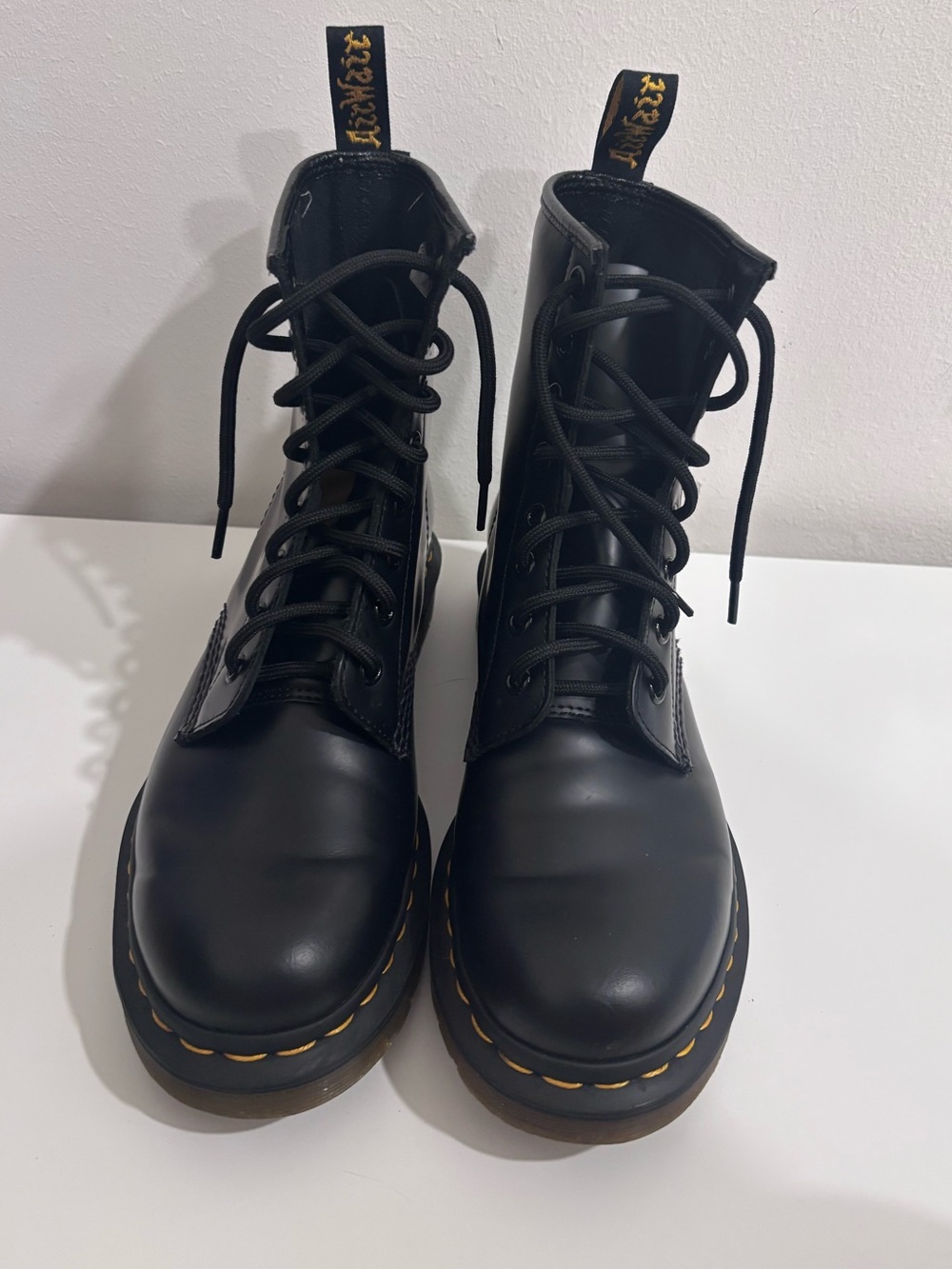 Dr. Martens 1460 AirWair Black Leather Combat Boots Women’s 7 EU 38 - Picture 2 of 11